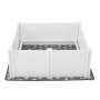 VEVOR whelping box for dogs, 122x122x46cm, puppy playpen made of PVC plastic with height-adjustable door & washable pee pad, deformation-resistant puppy box for large dogs, milk white