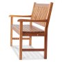 VEVOR Garden Bench Terrace Bench made of wood, 127 cm Park Bench Resting Bench 363 kg load, 3 person Garden and Park capacity Bench with backrest & armrests, Vintage bench for garden, park, yard, veranda etc.