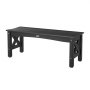 VEVOR Banco de Jardín 1130 x 400 x 435 mm Banco de Exterior para 1-2 Personas Estructura de Plástico Resistente con Almohadillas Ajustables Asiento Exterior para Patio, Jardín, Parque, Porche, Negro