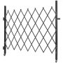 VEVOR Single Folding Security Gate, Lockable Scissor Gate with 360° Swivel Casters, Outdoor Barricade Steel Retractable Gates, for Entry Security, Garage, Warehouse & Pool, 1800 x 1610 mm (W x H)