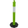 VEVOR Postes de Tráfico 3 Piezas Bolardo de Tráfico 1140 mm con Banda Reflectante y Base con Peso Postes de Barrera Resistentes para Aparcamiento, Estadios Deportivos, Lugares de Exhibición, Verde
