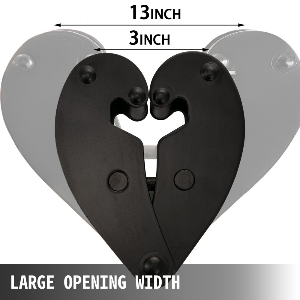 VEVOR Abrazadera de Elevación de Viga 11,000lbs/5ton Suspensiones de Viga de Servicios Pesados Negro Abrazaderas de Viga para Aparejar Herramienta de Sujeción de Viga de Acero de Alta Resistencia