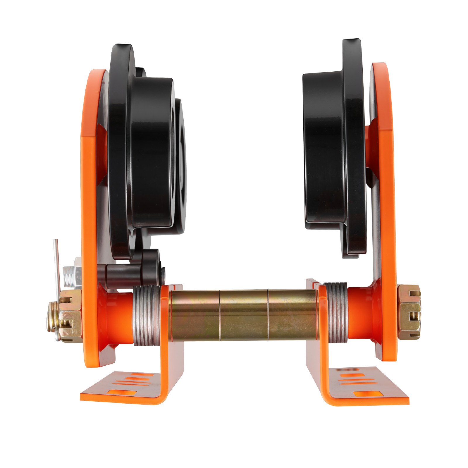 VEVOR Carro Manual para Polipasto Eléctrico PA600 a PA1000 Carga 998 kg, Ancho Ajustable 68 a 110 mm, Ruedas Dobles de Acero para Vigas en I Rectas y Curvas para Polipasto, Taller, Garaje y Almacén