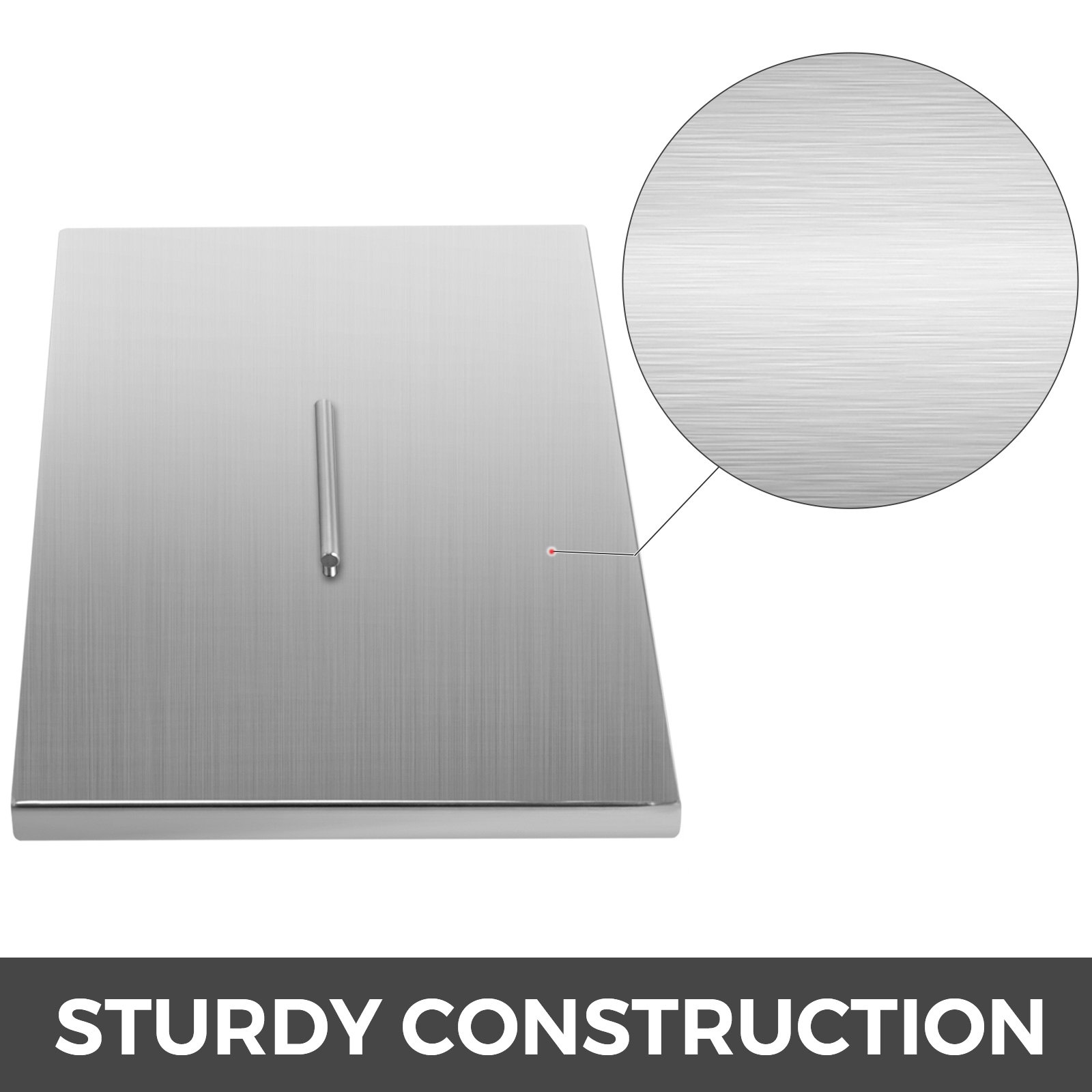 Tapa De Acero Inoxidable Para Braseros 21”x 21” Uso Doméstico Poroctector Plata