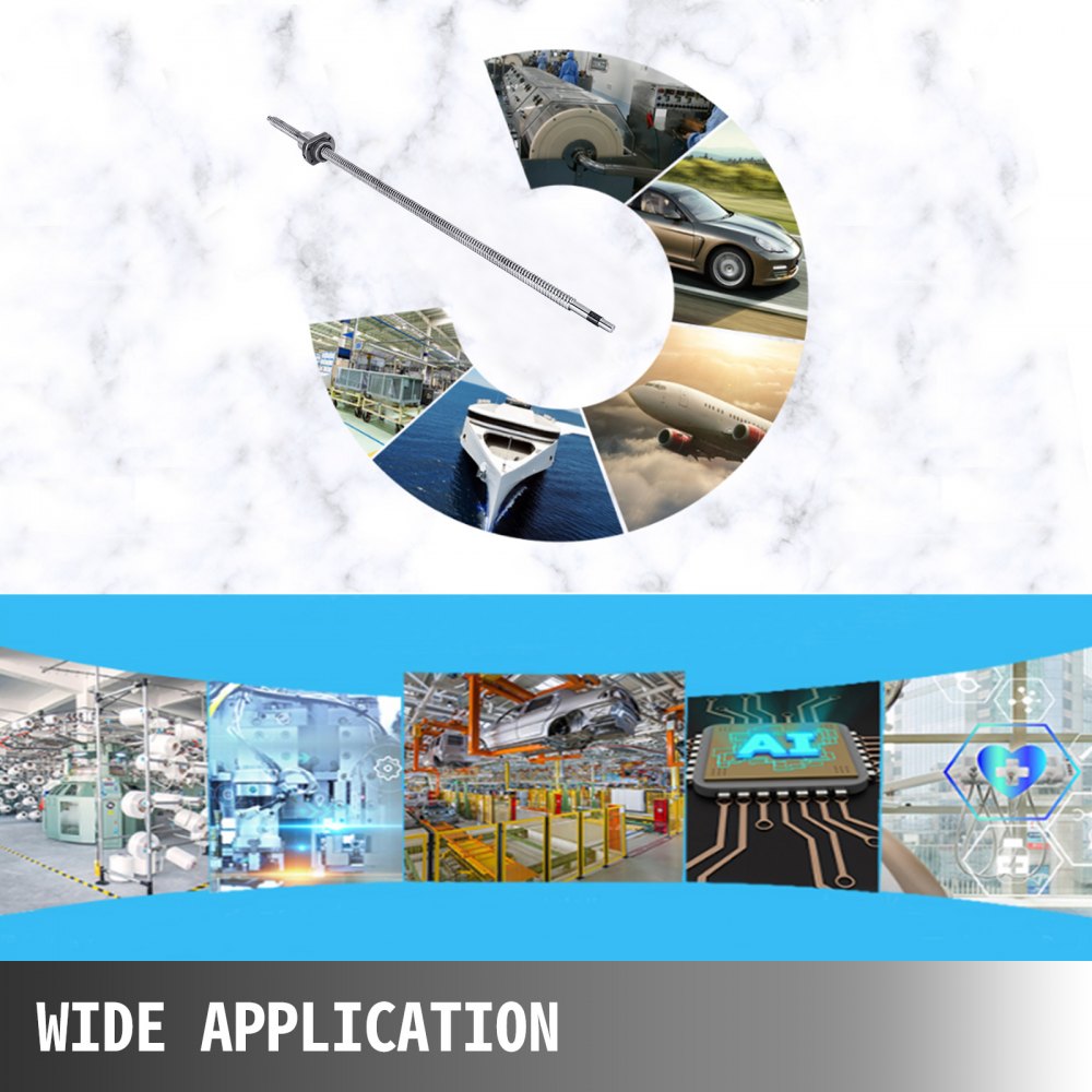 Sfe1616-650mm Husillo De Bolas Tornillo De Bola Antirretroceso Bf12/bk12 Cnc