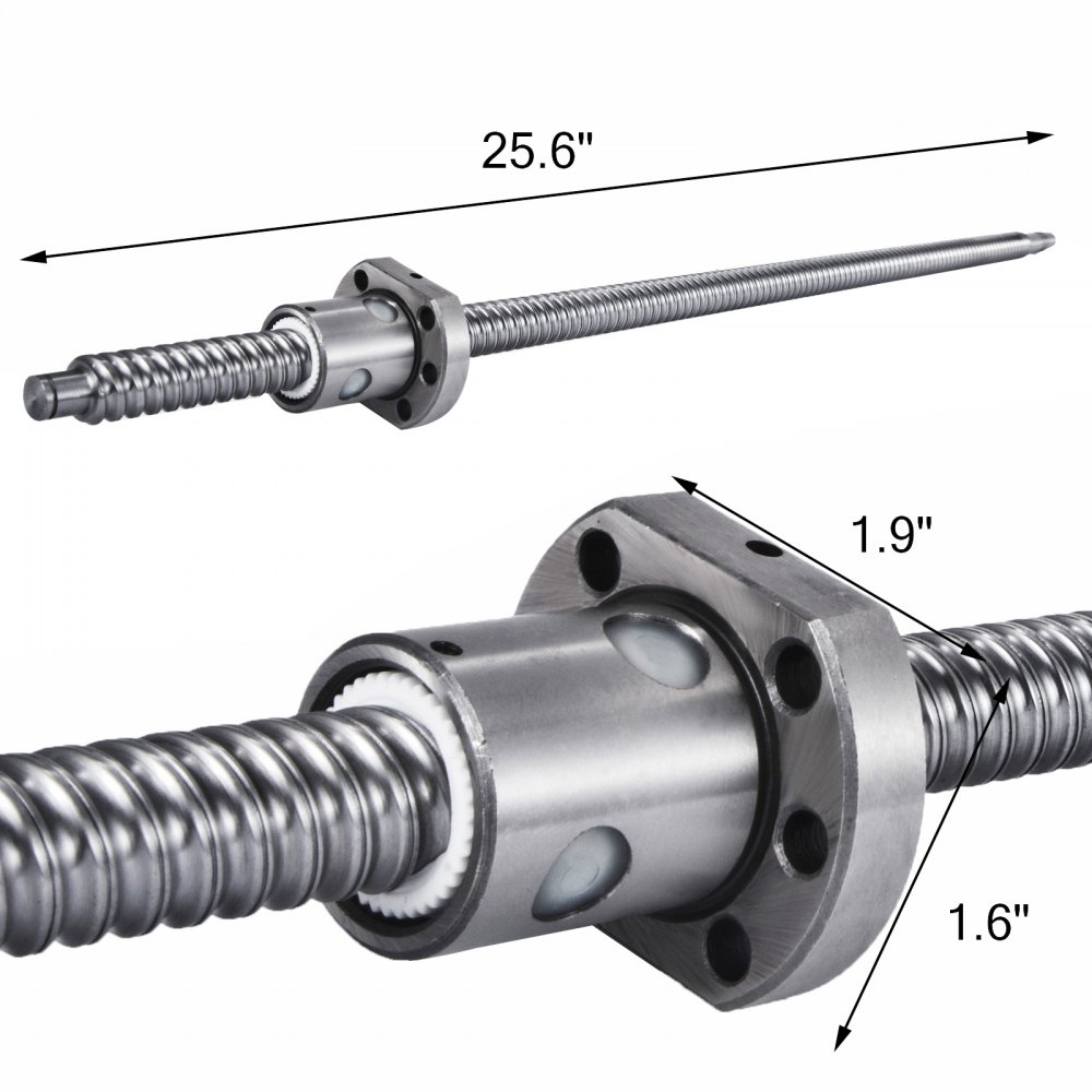Tornillo De Bolas Anti-retroceso Sfu1610-650 Mm Husillos De Bolas Con Tuerca