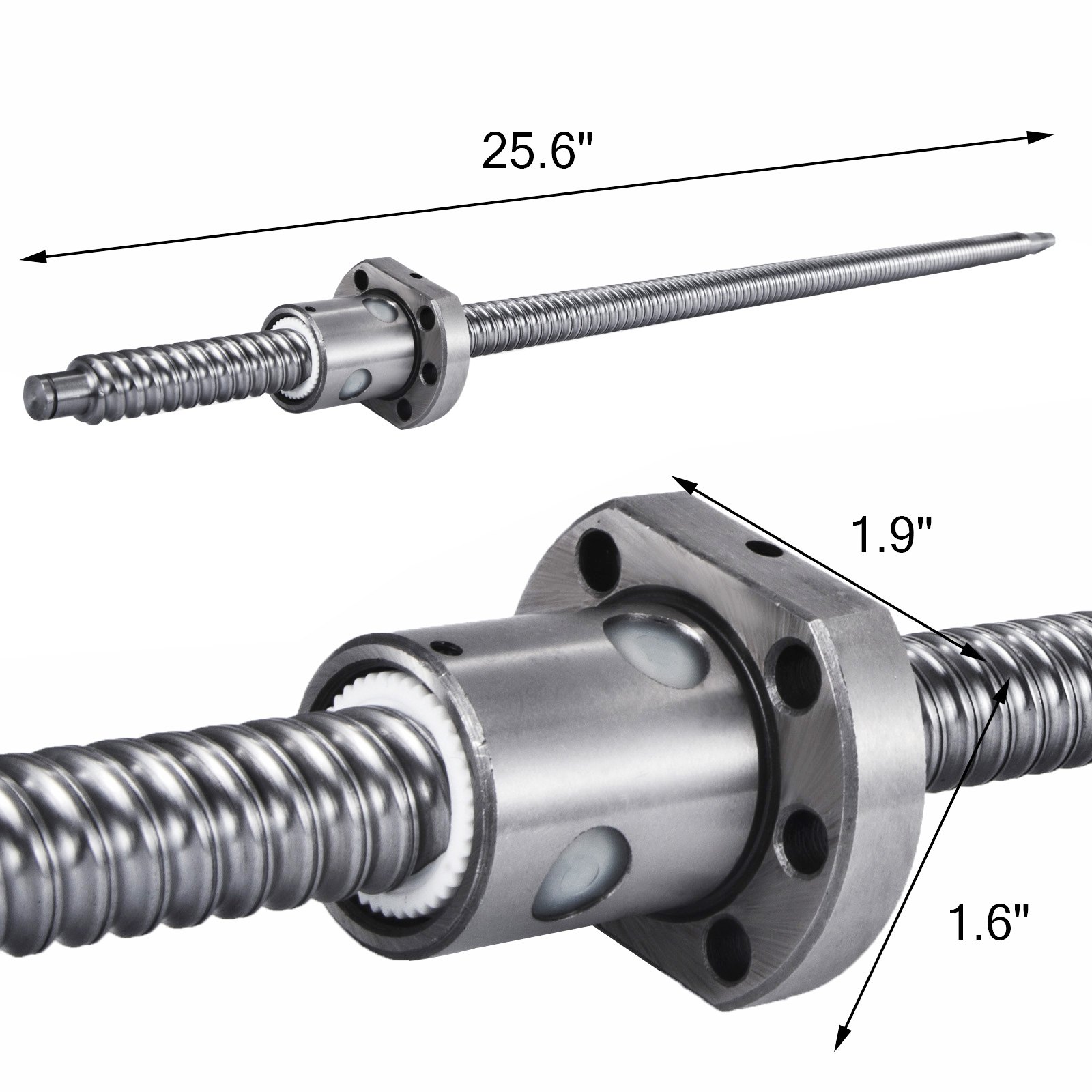 Tornillo De Bolas Anti-retroceso Sfu1610-650 Mm Husillos De Bolas Con Tuerca