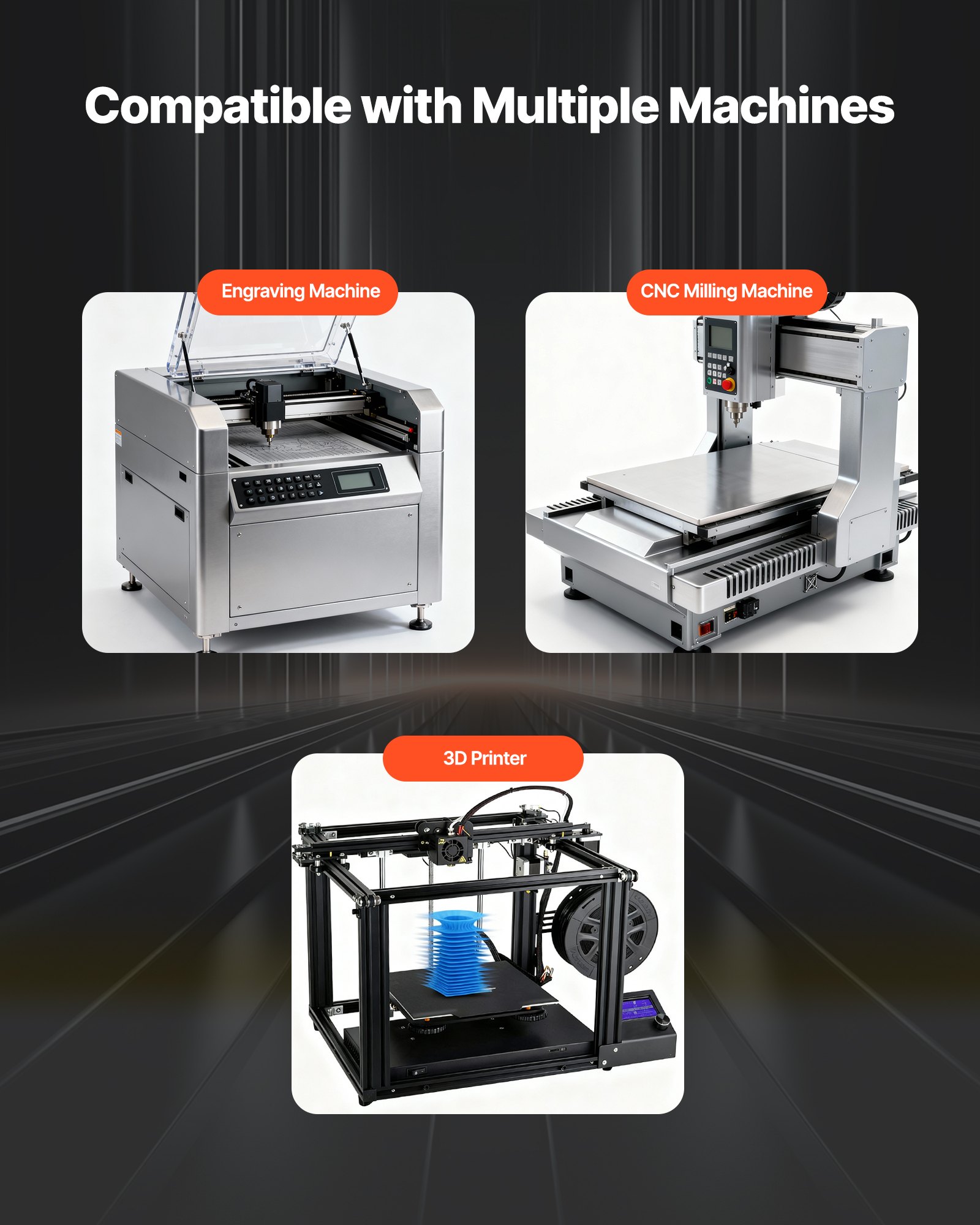 VEVOR Guía Lineal Carrera de 1000 mm, Actuador de Etapa de Guía Lineal CNC con Movimiento de Husillo de Bolas, Motor Paso a Paso NEMA 23 Motorizado, para Máquina de Grabado, Fresadora, Impresora 3D