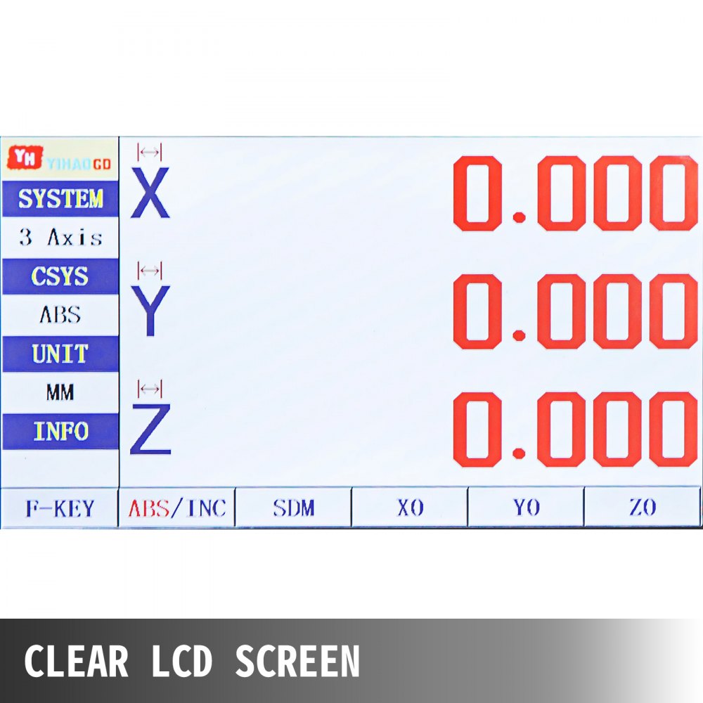 Vevor Lectura Digital 3 Ejes Escala Lineal Para Máquina De Fresado Pantalla Lcd