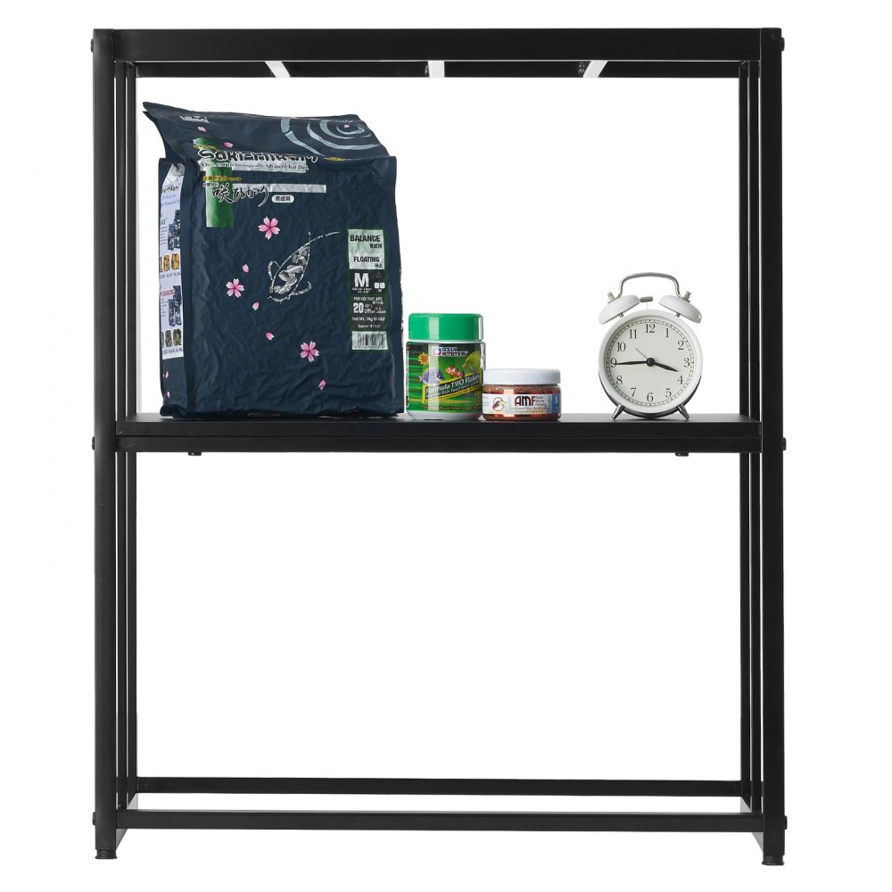 VEVOR Soporte para Acuario Carga de 76 kg Mueble para Acuario 63x33x76,2 cm Soporte para Tanque de Reptiles de Acero y MDF Robusto con Almacenamiento y Kit de Hardware para Salón, Oficina, Recepción