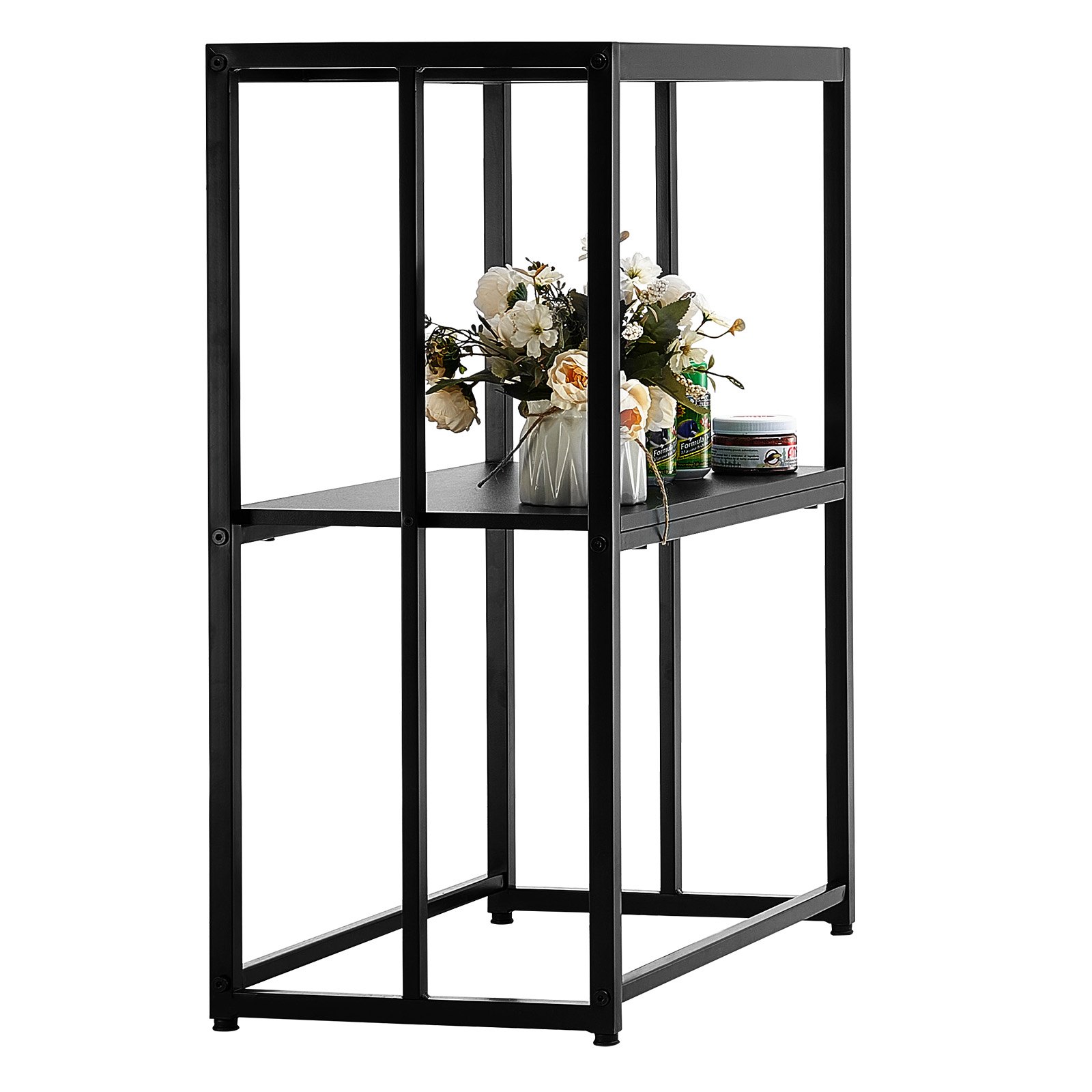 VEVOR Soporte para Acuario Carga de 76 kg Mueble para Acuario 63x33x76,2 cm Soporte para Tanque de Reptiles de Acero y MDF Robusto con Almacenamiento y Kit de Hardware para Salón, Oficina, Recepción