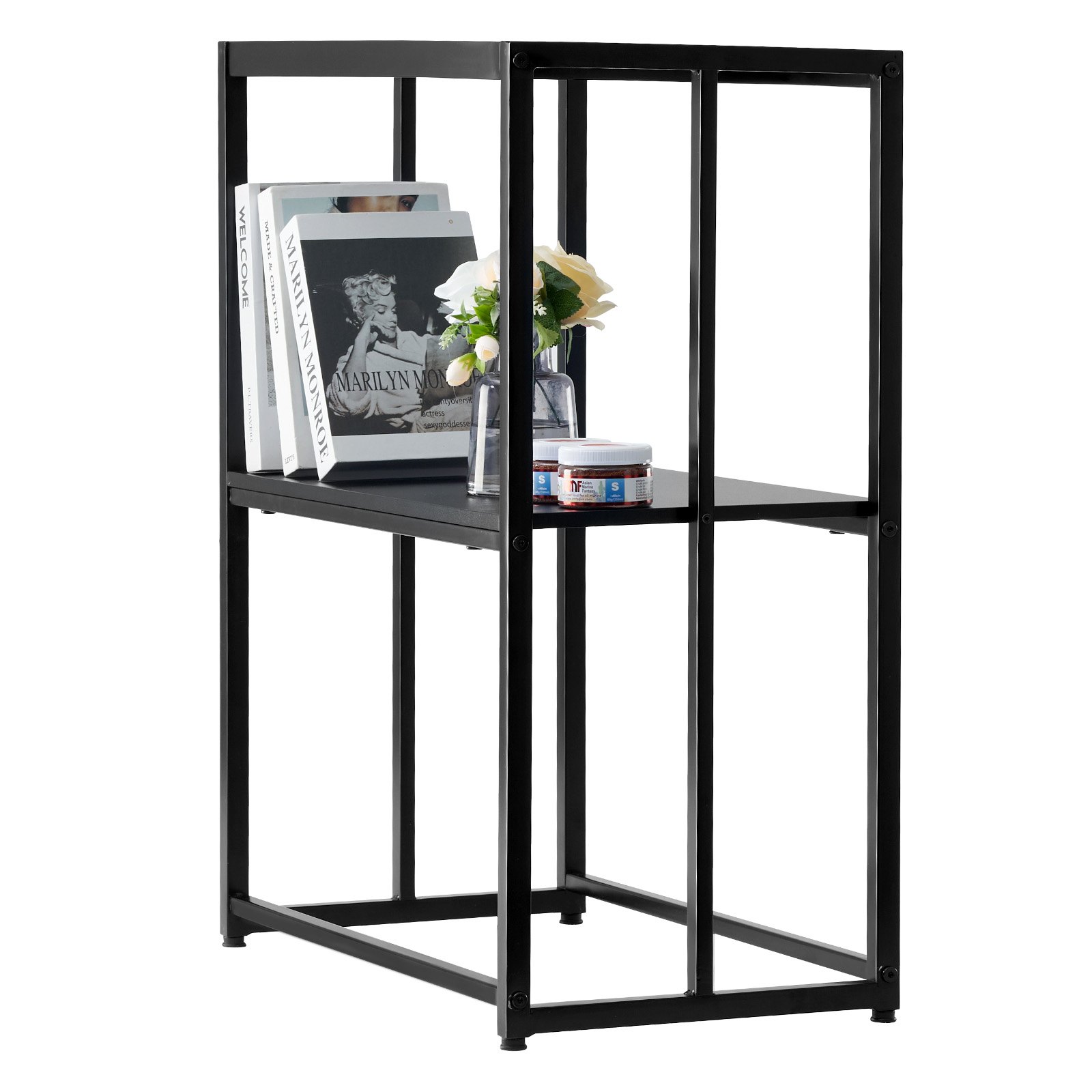 VEVOR Soporte para Acuario Carga de 76 kg Mueble para Acuario 63x33x76,2 cm Soporte para Tanque de Reptiles de Acero y MDF Robusto con Almacenamiento y Kit de Hardware para Salón, Oficina, Recepción