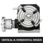 Mesa giratoria VEVOR con diseño vertical y horizontal, cuenta con dial de precisión.