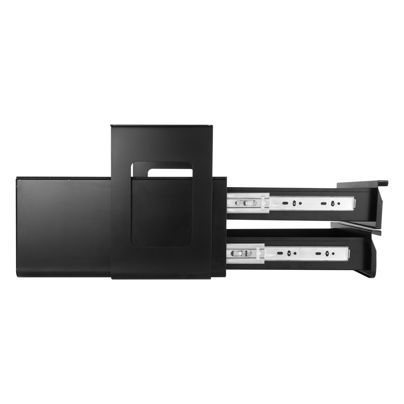 VEVOR Under-Desk Drawer 365x335x250 mm, Under-Desk Mounting, Hidden 2-Tier Storage Organizer, Lockable Pencil Drawer for Under-Desk Mounting for Sit-Stand Workstations