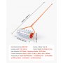 VEVOR Rodillo de Rastrillo de Estanque, Ancho de Trabajo 3,66 m, Eliminador de Malas Hierbas Acuáticas, 9 Cuchillas de Acero Galvanizado, Mango Extensible de Aluminio, Herramienta para Lago Estanque