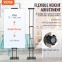 VEVOR Soporte para carteles Soporte para carteles de pie 75 "Altura ajustable de doble cara