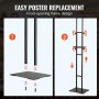 VEVOR Soporte para carteles Soporte para carteles de pie 75 "Altura ajustable de doble cara