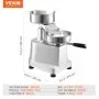VEVOR Máquina de Hamburguesas Comercial Máquina de Prensa de Hamburguesas 130 mm Prensa de Hamburguesas de Acero Inoxidable para Formar Carne 1000 PCS de Papel para Hamburguesas Prensa de Hamburguesas