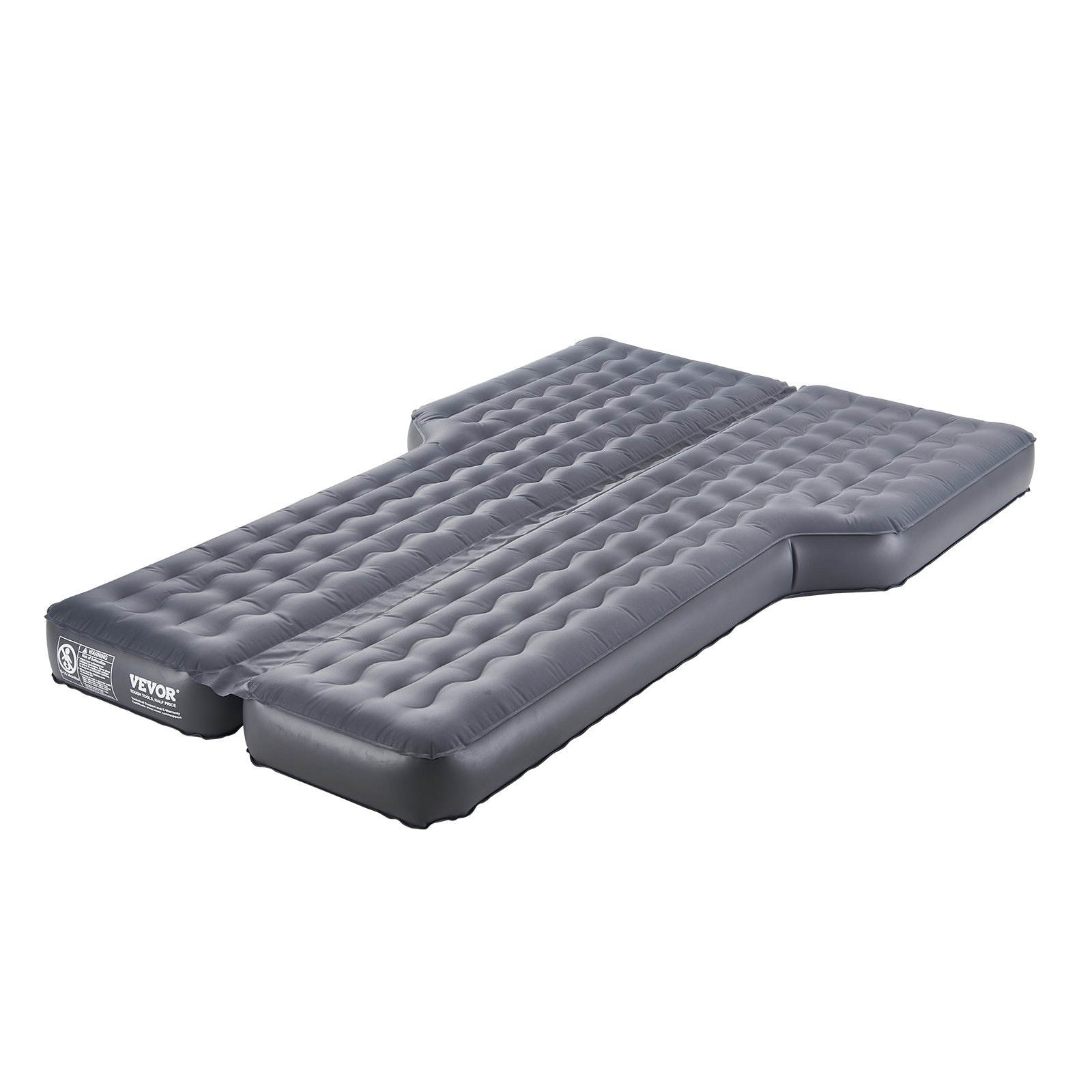 VEVOR Car Air Mattress, Inflatable Camping Mattress, Thickened Oxford Travel Bed, Portable Sleeping Mat with Air Pump, Nozzle & Carrying Bag, for Most SUVs, MPVs, and Sedans, Gray