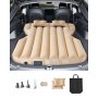 VEVOR Colchón Inflable para Coche, Compatible con Tesla Model Y 2020-24, Hinchable y Grueso con Flocado, Colchoneta Portátil Duradera con Bomba Integrada, 2 Almohadas, Beige, 2135 x 1250 x 200 mm