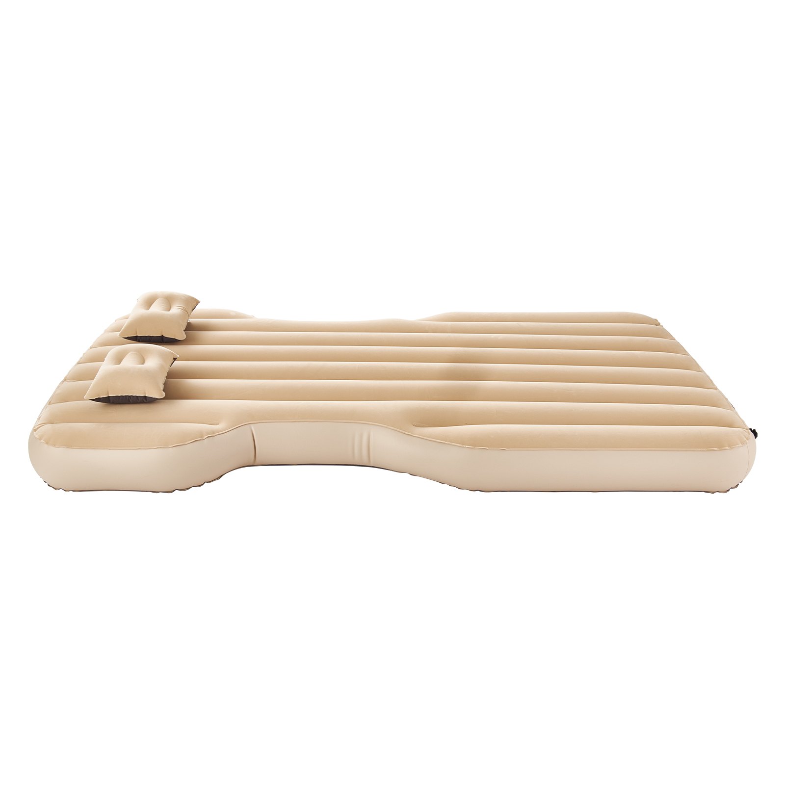 VEVOR Colchón Inflable para Coche, Compatible con Tesla Model Y 2020-24, Hinchable y Grueso con Flocado, Colchoneta Portátil Duradera con Bomba Integrada, 2 Almohadas, Beige, 2135 x 1250 x 200 mm