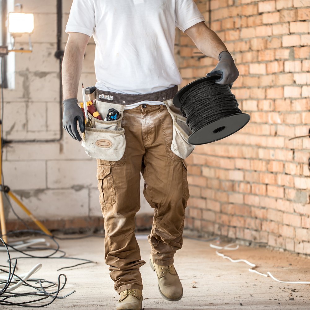 VEVOR Braided Nylon Rope, 3/16 in x 250 ft, 32 Strands, 720 lb Breaking Strength, Outdoor Climbing Rope, Arborist Climbing Rope for Rock Climbing, Camping, Swinging, Rappelling, Rescue