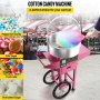 VEVOR 1030w Máquina de algodón de azúcar con soporte de carrito de 20,5 "cubierta