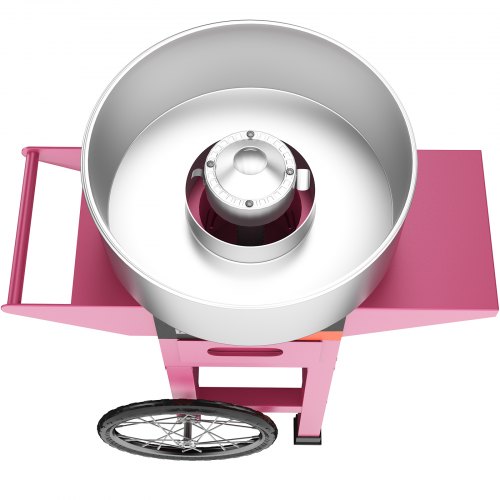 Máquina De Algodón De Azúcar Con Soporte De Carrito Color Rosa Certificación Ce