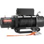 VEVOR Cabrestante Eléctrico, 6100 kg, 12 V CC, con Cable Sintético de 26 m, Control Remoto Inalámbrico y con Cable, IP55, para Remolcar SUV, Jeeps, Remolques y Barcos, 534 x 160 x 215 mm, Negro
