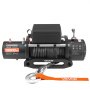 VEVOR Cabrestante Eléctrico, 6100 kg, 12 V CC, con Cable Sintético de 26 m, Control Remoto Inalámbrico y con Cable, IP55, para Remolcar SUV, Jeeps, Remolques y Barcos, 534 x 160 x 215 mm, Negro