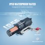 VEVOR Cabrestante Eléctrico 12V 4500 libras / 2041kg Cabrestante de Cable de Nylon 1,8 m Control Remoto de Mano IP55 con Cable de Control Remoto Negro Ideal para Medianas Grandes SUV Camiones Yates