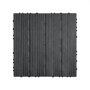 VEVOR Terrace Tiles, Set of 36, Balcony Tiles 30 x 30 cm, Click Tiles, Waterproof Plastic Flooring for Outdoor Use, Terrace Flooring for Porch, Pool, Balcony, Backyard, Dark Grey