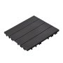 VEVOR Terrace Tiles, Set of 36, Balcony Tiles 30 x 30 cm, Click Tiles, Waterproof Plastic Flooring for Outdoor Use, Terrace Flooring for Porch, Pool, Balcony, Backyard, Dark Grey