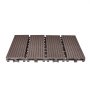 VEVOR Azulejos Entrelazados para Terraza, de Plástico y Madera, para Uso en Exteriores, Resistentes al Agua, para Todo Tipo de Climas, para Terrazas, Porches, Marrón Oscuro, 300 x 300 x 20 mm, 27 uds