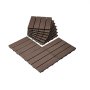 VEVOR Baldosas Entrelazadas para Terraza WPC+PP Marrón 300 x 300 x 20 mm 10 uds