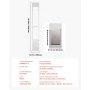 VEVOR Dog Door for Sliding Glass Door, 2311-2439 mm Adjustable Height, Aluminum Alloy Frame with Metal Rotating Hinges, Lock Design, 260.4 x 412.8 mm Flap, Sliding Glass Pet Door for Renters
