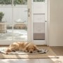 VEVOR Dog Door for Sliding Glass Door, 2311-2439 mm Adjustable Height, Aluminum Alloy Frame with Metal Rotating Hinges, Lock Design, 260.4 x 412.8 mm Flap, Sliding Glass Pet Door for Renters