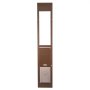 VEVOR Puerta para Perros, Puerta Corrediza de Cristal, Altura Ajustable de 1927–2040 mm, Marco de Aleación de Aluminio con Bisagras Metálicas Giratorias y Cerradura, Marrón, 2040 x 360 x 20 mm, L