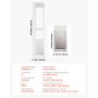 VEVOR Dog Door for Sliding Glass Door, 2311-2439 mm Adjustable Height, Aluminum Alloy Frame with Metal Rotating Hinges, Secure Lock Design, 346 x 600 mm Flap, Sliding Glass Pet Door for Renters