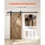 VEVOR Kit de Herrajes para Puerta Corrediza de Granero Acero al Carbono 1,83 m
