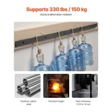VEVOR Kit de Herrajes para Puerta Corrediza de Granero Acero al Carbono 1,5 m