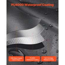 VEVOR Tienda de Campaña para Guardar Bicicletas, Tienda Impermeable 2030 x 1220 x 1690 mm para 3 o 4 Bicicletas con Ventana Ventilada, Fibra de Vidrio de Alta Resistencia y Cremalleras Dobles, Negro