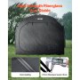 VEVOR Tienda de Campaña para Guardar Bicicletas, Tienda Impermeable 2240 x 2470 x 1980 mm para 5 Bicicletas con Ventana Ventilada, Fibra de Vidrio de Alta Resistencia y Cremalleras Dobles, Negro