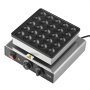 VEVOR Mini Máquina Antiadherente para Hacer Panqueques, 25 Piezas de 43 mm Diámetro, para Hacer Gofres y Muffins Holandeses, Acero Inoxidable, Control de Temperatura y Tiempo, 320 x 300 x 180 mm