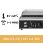Gofrera Eléctrica 6 Pcs 1550 W Control De Tiempo Y Temperatura Antiadherente