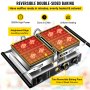 VEVOR Maquina Gofres Gofrera Eléctrica 2 Piezas Plancha para Waffle 1600 W Control de temperatura 50 ~ 300 ° C Plancha de Gofres