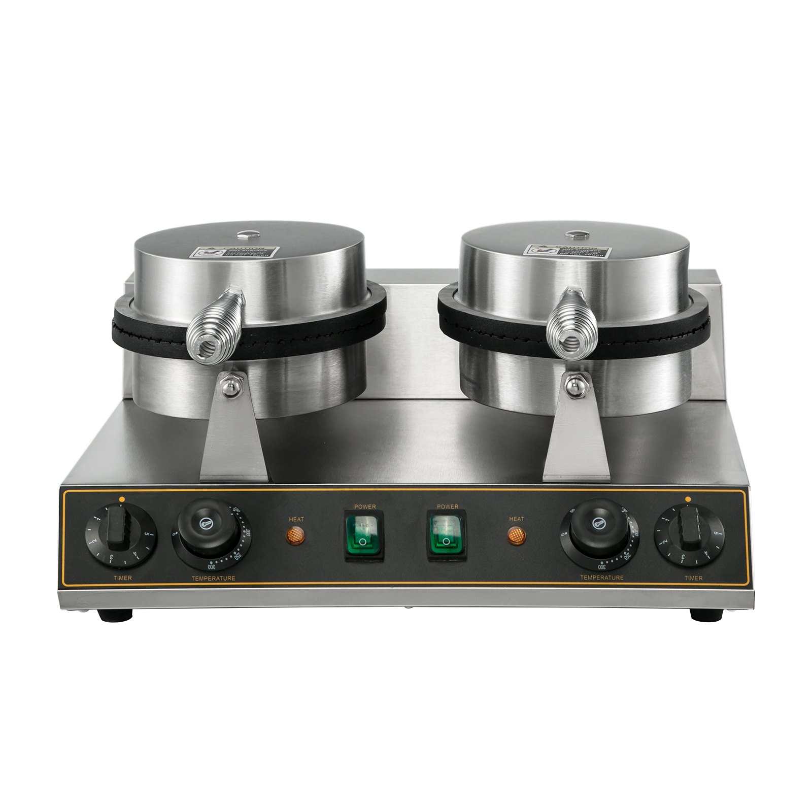 VEVOR Maquina Gofres Gofrera Waflera Con Doble Cabeza 2x1200w Comercial Control Independiente