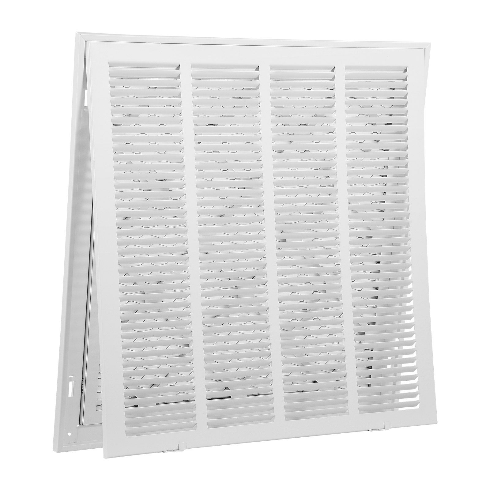 VEVOR Rejilla de Filtro de Aire de Retorno, Se Adapta a la Abertura del Conducto de 50,5 x 50,5 cm de Ancho, Filtro Incluido, para Pared, con Recubrimiento en Polvo, 57,5 x 57,5 x 4 cm, Duradero