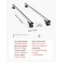 VEVOR Barras Transversales para Portaequipajes de Techo, Longitud de 1420 mm, Barras Transversales para Techo de Coche Elevado, Carga de 90 kg, de Aleación de Aluminio, para Canoas, Cestas de Carga