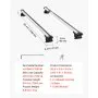 VEVOR Barras Transversales para Portaequipajes de Techo, Longitud de 1280 mm, Barras Transversales para Techo de Coche Elevado, Carga de 100 kg, de Aleación de Aluminio, para Canoas, Cestas de Carga